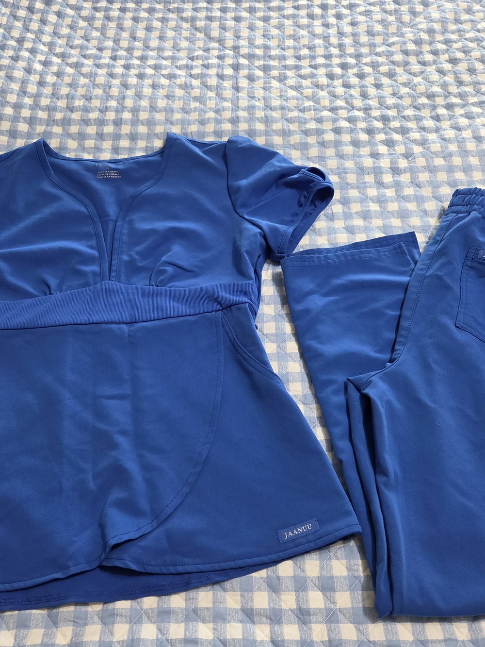 Jaanuu Royal Blue Scrub Top & Pants Set